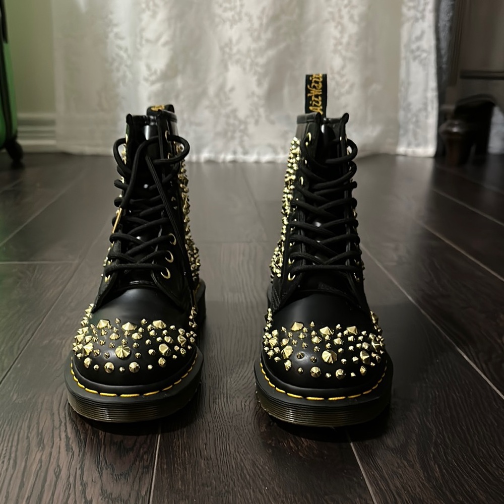 Dr. Martens Black Studded Combat Boots